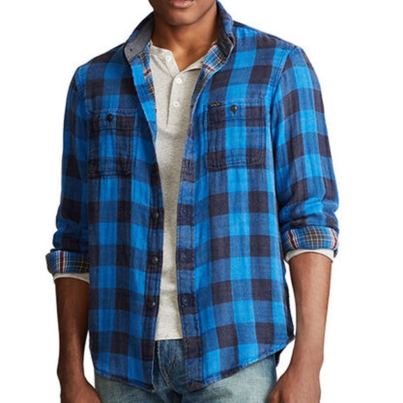 🔥POLO RALPH LAUREN BUFFALO CHECK BUTTON DOWN SHIRT - Picture 4 of 5